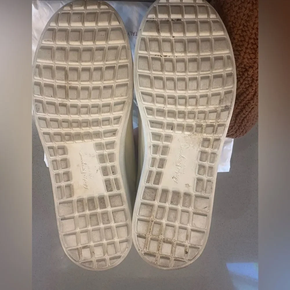 Salvatore Ferragamo White Sneakers Womens size 7
